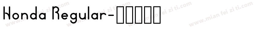 Honda Regular字体转换